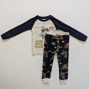 Lazy One Toddler S'more Sleep Please Pajama Set, 2-Piece
